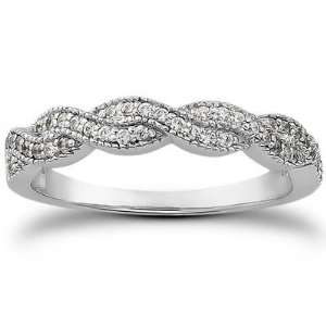  Pave Diamond Bridal Band in 14K Platinum Jewelry
