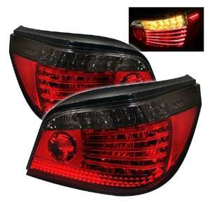 Bmw E60 5 Series Led Taillights/ Tail Lights/ Lamps   Red Smoke 