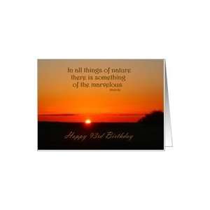  Inspirational Birthday ~ Age Specific 93rd ~ Sunrise 