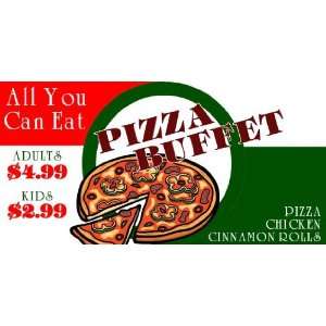  3x6 Vinyl Banner   All You Can Eat Pizza 