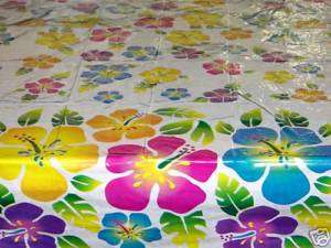 HIBISCUS FLOWER PRINT TABLE COVER 54x72 New Luau  