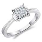   Diamond Engagement Ring Sterling Silver Anniversary Bridal (.05 Carat