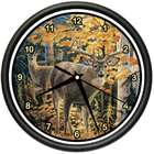 DEER Wall Clock whitetail white tailed hunting lodge