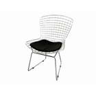 Wholesale Interiors Wire Side Chair / Dining Chair with Vinyl Seat Pad 