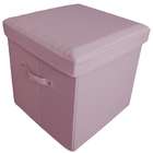   CO USA Ltd 112 57 Seat Pad Folding Storage Ottoman. Canvas cover, Pink
