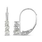 Amour 1/4 CT Diamond TW LeverBack Earrings 14k White Gold GH I3