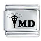 Pugster Md Medical Doctor Hobbies & Professions Italian Charm Bracelet