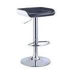 Powell Chrome Bar Stools with White Bottom, Black Top Seat By Powell