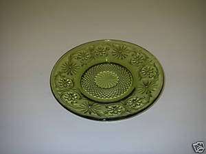 Indiana Glass DAISY #620 Plate 6 Sherbet Olive Green  