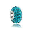   Blue Zircon Color Swarovski Crystal Bead 925 Silver Fits Pandora