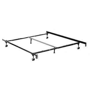   lock bed frame with rug rollers with headboard attachment 