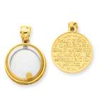 Jewelry Adviser pendants 14k Mustard Seed Domed If Ye Have Faith 