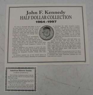 1964 1997 33 Coin US Kennedy Half Dollar Set, $3.50 Silver Face  