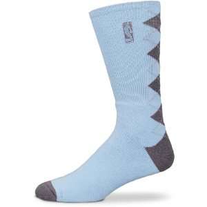  Nba Logo Argyle Crew Sock   Light Blue/Grey Large Sports 