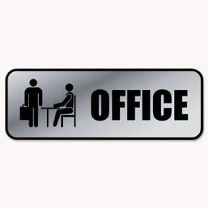  COSCO Brushed Metal Office Sign