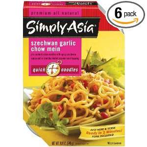 Simply Asia Chow Mein Quick Noodles, Szechwan Garlic, 8.8 Ounce (Pack 