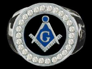 Masonic Square and Compass Silver Plated Ring SZ 9 13  
