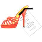 Stevie Streck Designs AW935 Strappy Red High Heel with black Ribbon 