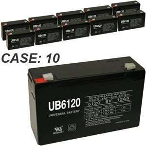 10 x 6V 12Ah SLA Sealed Lead Acid Batteries Universal UB6120 D5736