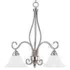 illumine 3 light chandelier pewter finish white faux alabaster glass