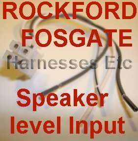 ROCKFORD FOSGATE 4 pin Speaker level input Harness 200s  