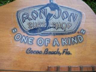 1950s Archtop Guitar Wall Hanger Ron Jon Surf Shop Decal  