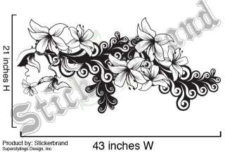 Vinyl Wall Decal Sticker Flower Floral Pattern #346  