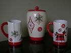 Coca Cola Canister With Matching Mugs Collectible