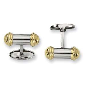  Stainless Steel 24k Gold Plating Cuff Links Jewelry