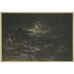  Hand Made Oil Reproduction   John Martin   24 x 16 inches 
