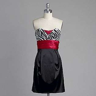 Womens Zebra Print Tube Dress  Trixxi Clothing Juniors Dresses 
