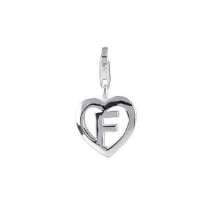   Silver Letter F Bead / Charm with Lobster Clasp Finejewelers Jewelry