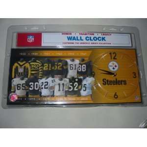  Pittsburgh Steelers Uniform History Wall Clock