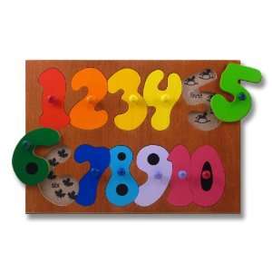  Kids Wooden Counting Numbers Puzzle Toys & Games