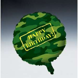  Army Themed Metallic Party Balloons Toys & Games