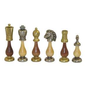   Imports Metal and Wood Big Staunton Chessmen with 4in King Sports