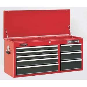  CRAFTSMAN 9 13287 Top Chest,40 1/2Wx16 Dx19 3/4 H,8 Dr,Red 