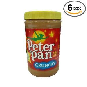 Peter Pan Crunchy Peanut Butter, 16.3 Ounce (Pack of 6)  