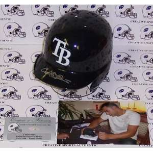  Carlos Pena   Riddell   Autographed Batting Mini Helmet 