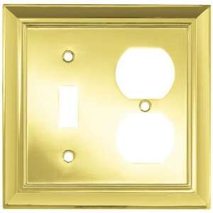  Brainerd Single Switch / Duplex Wall Plate, Plated Brass 
