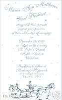 Christmas Sleigh Ride Wedding Shower Party Invitation  