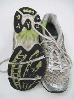   gray lime running shoes sneakers flats size 7 these great shoes are