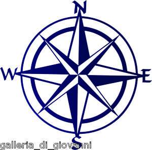 20 Inch Compass Metal Wall Art Ship Nautical  