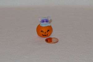 Hallmark Merry Miniature 1988 Mouse in Pumpkin Halloween Rare ~  