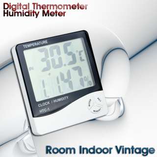 Digital Thermometer Humidity Meter Room Indoor Vintage  