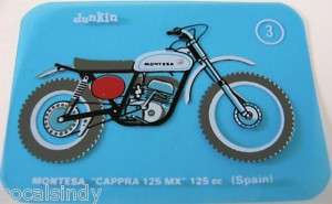 Montesa Cappra 125 MX Vintage Dunkin Motorcycle Card Bl  