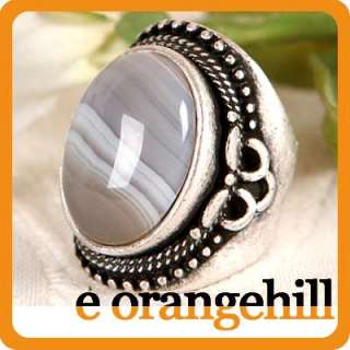 Rainbow Moonstone Silver Plated SP Ring g38 38  
