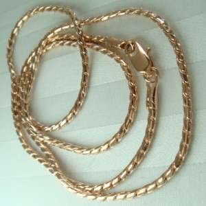 14K 14CT Rose Gold Filled Ladies Elegant Chain Necklace N59  