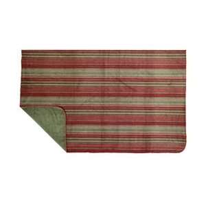  Denali Sage Stripe MicroPlush Throw Blanket