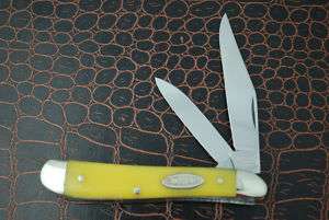 VINTAGE 1950s F.A. BOWER DIST CO YELLOW PEANUT KNIFE  